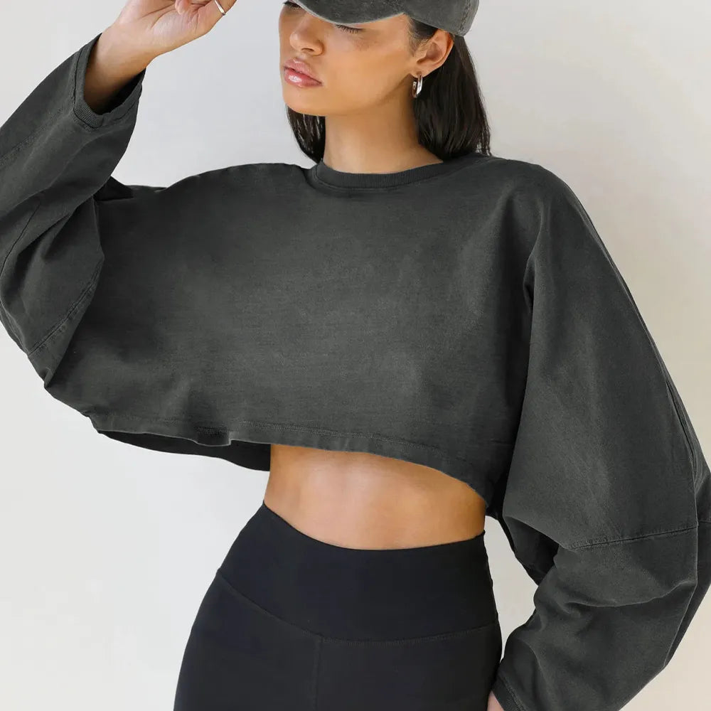 Loose Fit Sports Crop Top