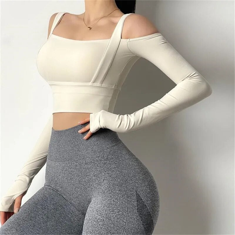 Women Strapless Long Sleeve Tank Top