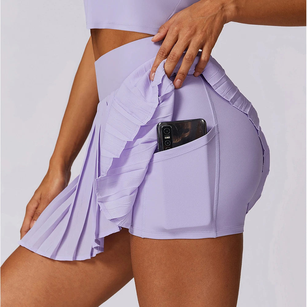 Yoga Pleated Pocket Skort