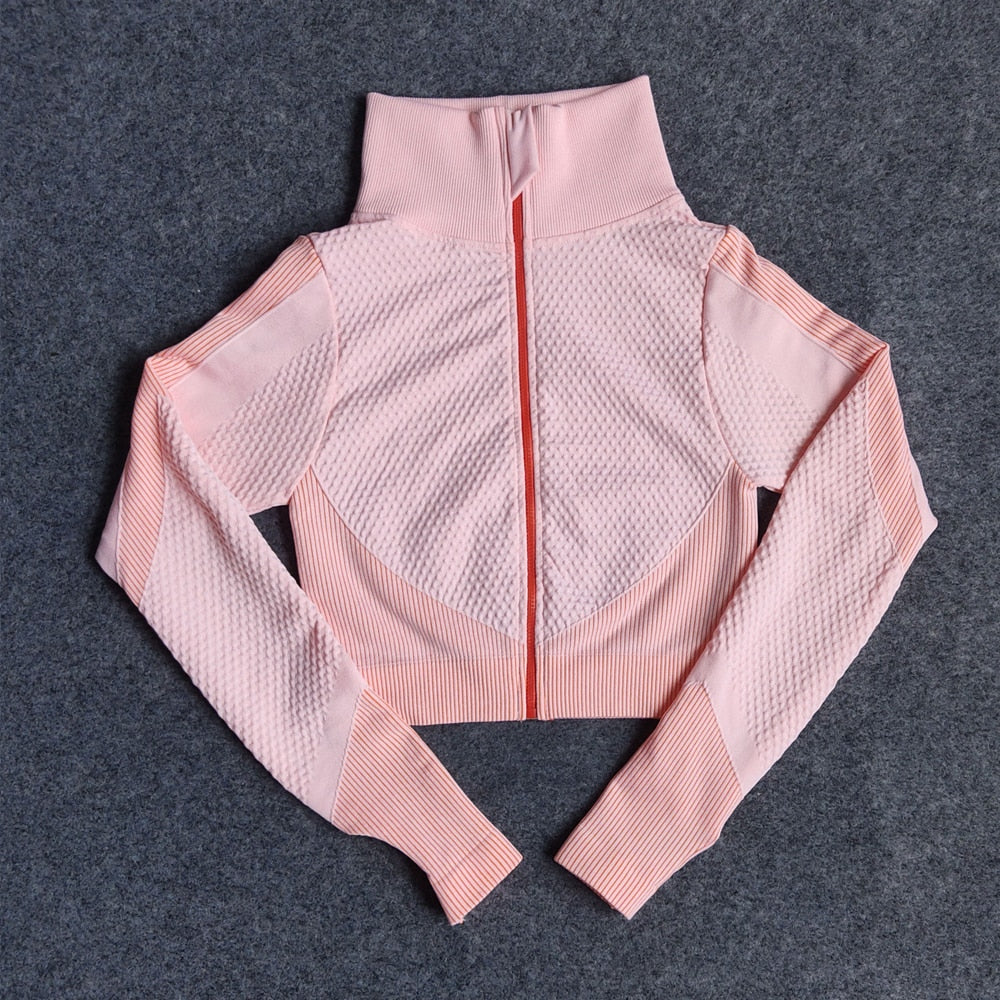 Zipper Turtleneck Yoga Shirt