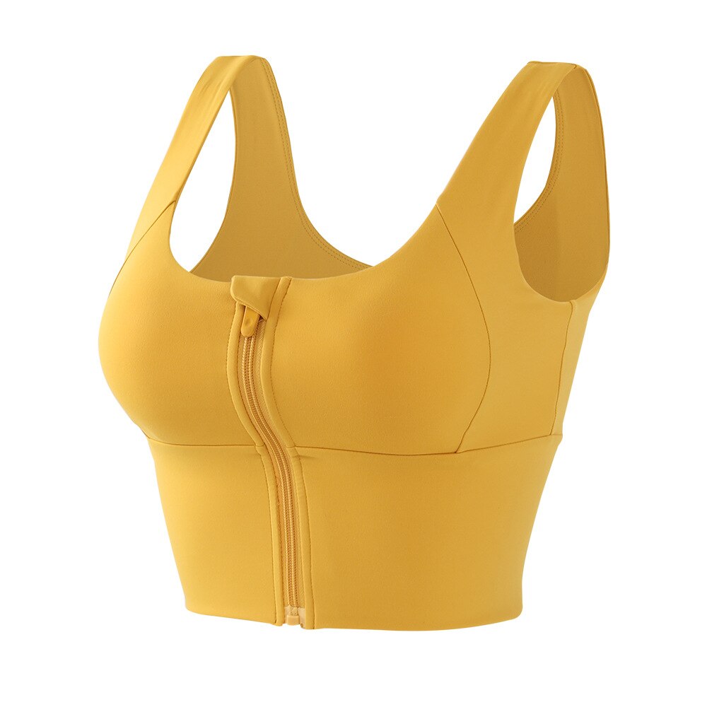 Front Opening Sports Bra with Support