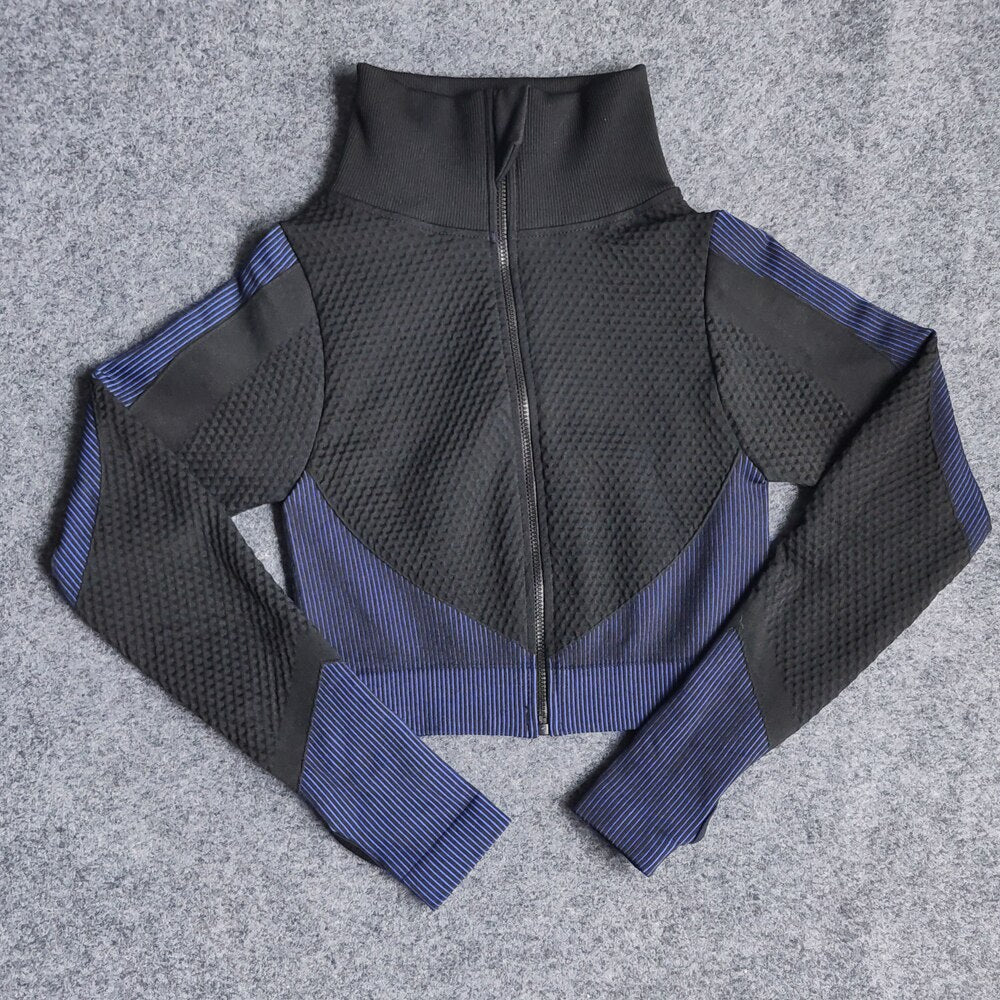 Zipper Turtleneck Yoga Shirt