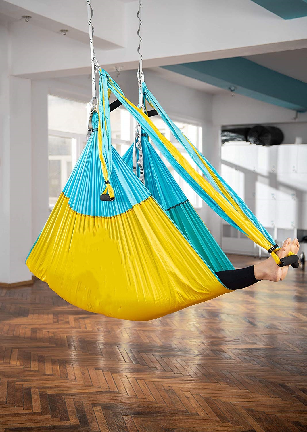 Anti-gravity Aerial Yoga Hammock Set Multifunction Yoga Belt Flying Yoga Inversion Tool for Pilates Body Shaping with Carry Bag