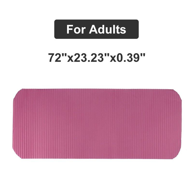 10MM Extra Thick  Yoga Mats Non-slip Exercise mat For Fitness Tasteless Pilates Workout Gym Mats with Bandages 183cmX59cm