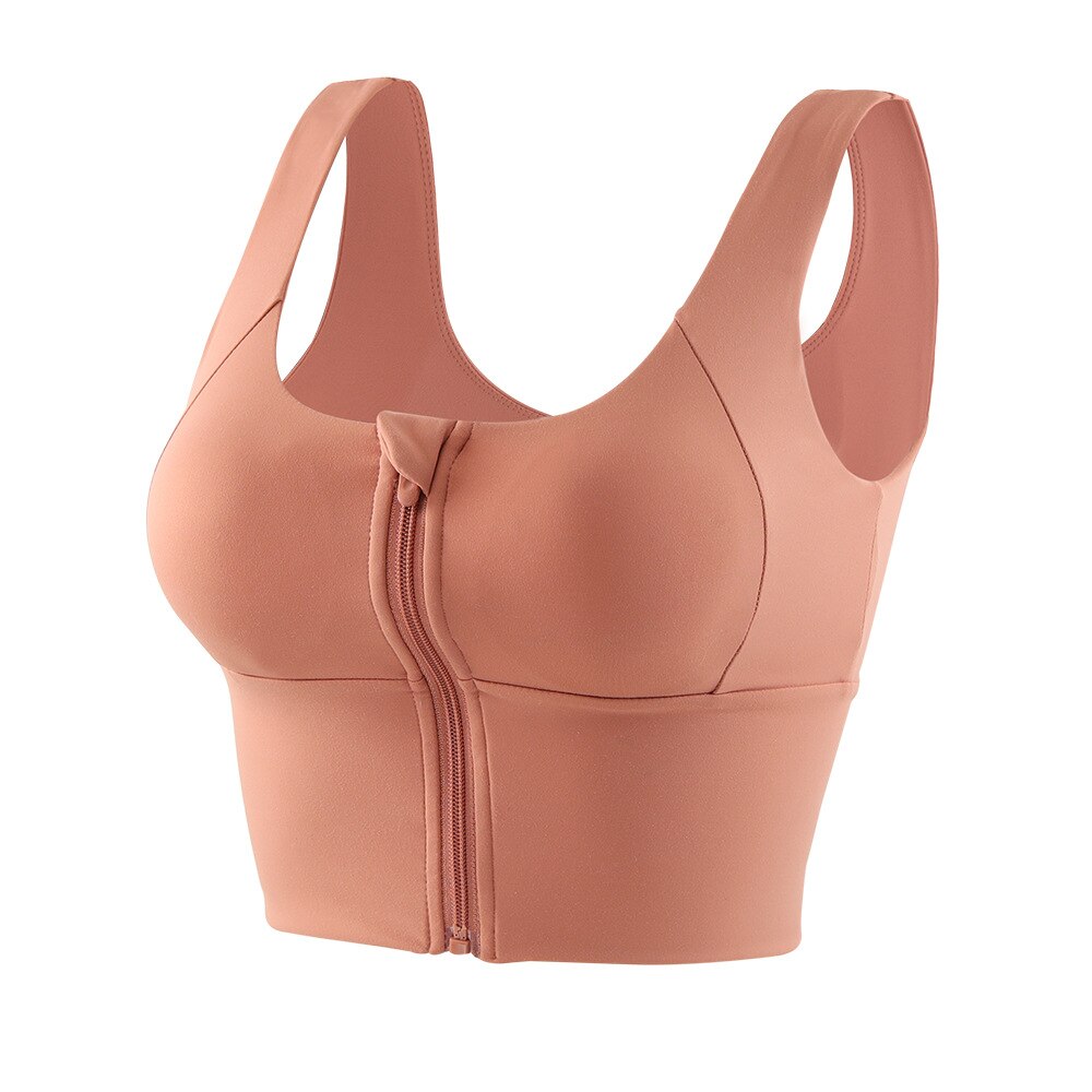 Front Opening Sports Bra with Support